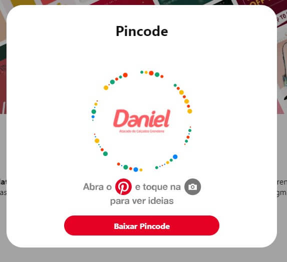 Imagem do pincode do Pinterest da Daniel Atacado.