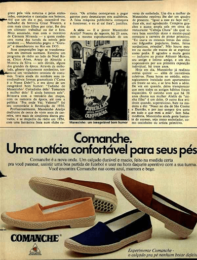 Anúncio da marca Comanche na revista Veja em janeiro de 1976.