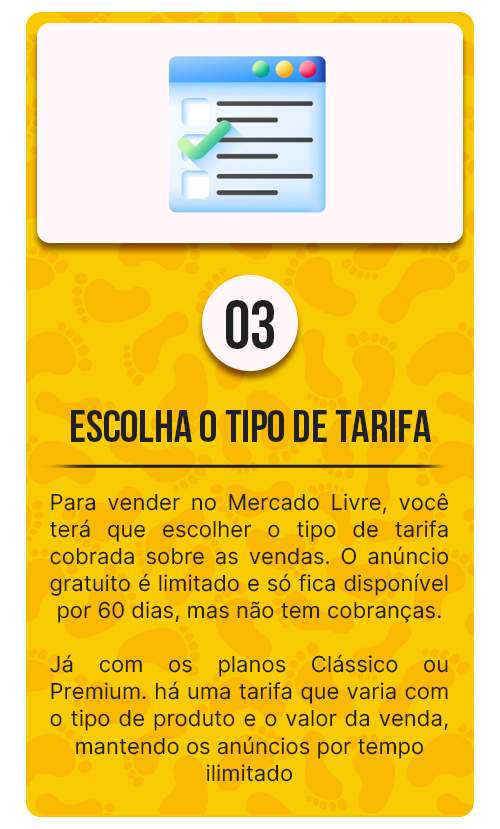 03 - Escolha o tipo de tarifa