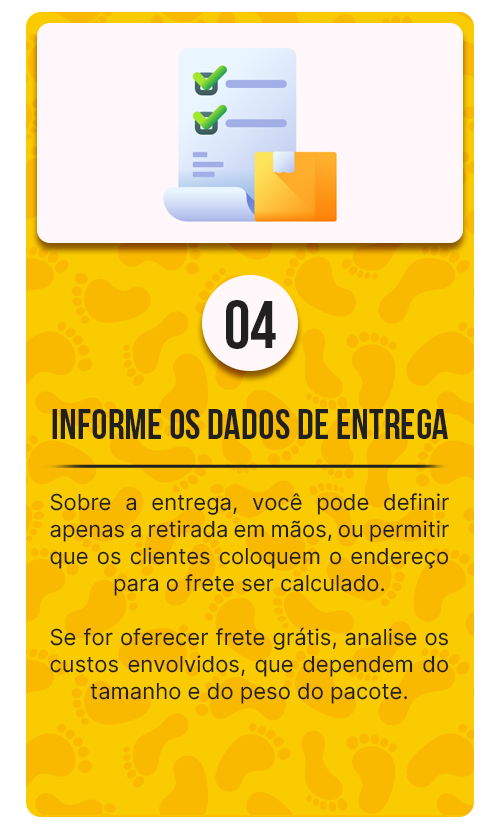 04 - Informe os dados de entrega